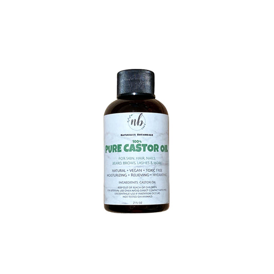 100% Pure Castor Oil Vegan Natural Toxic Free For Skin, Hair, Nails, Beard, Brows, Lashes & More
