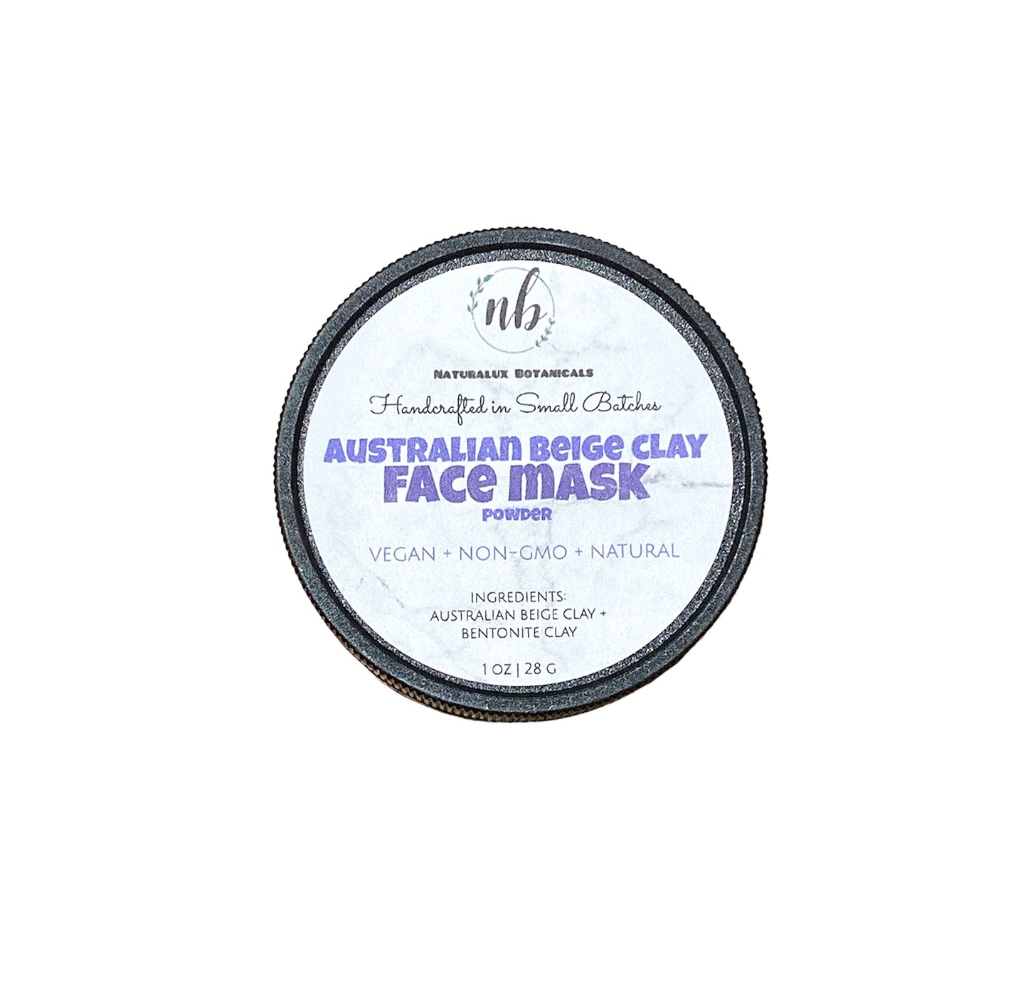 Australian Beige Clay Face Mask Vegan Non-GMO Natural