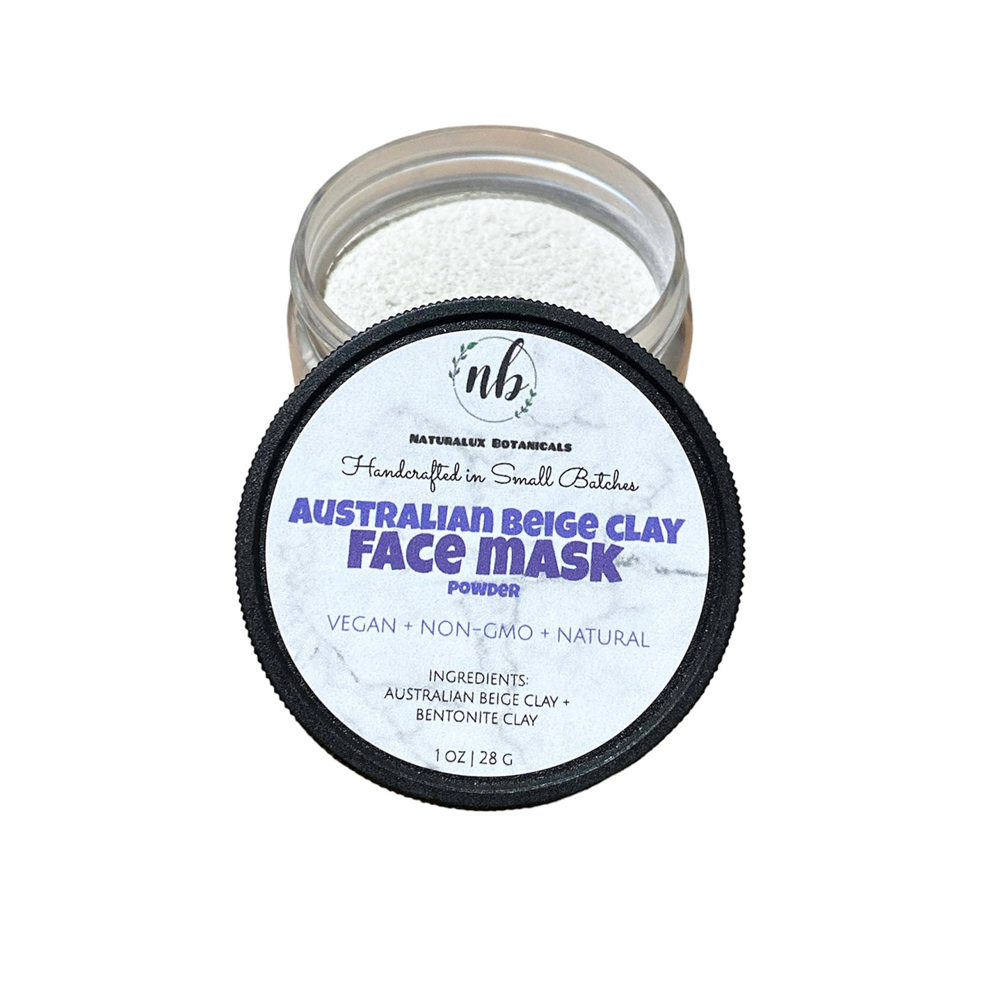 Australian Beige Clay Face Mask Vegan Non-GMO Natural