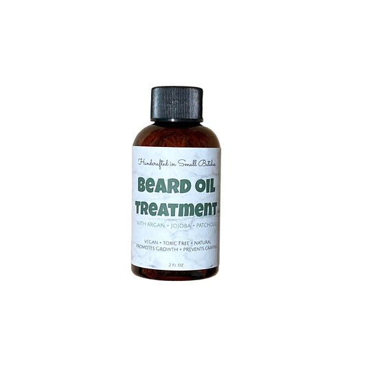 Beard Oil Treatment Vegan Toxic Free Natural Promotes Growth, Prevents Graying with Argan, Jojoba Patchouli